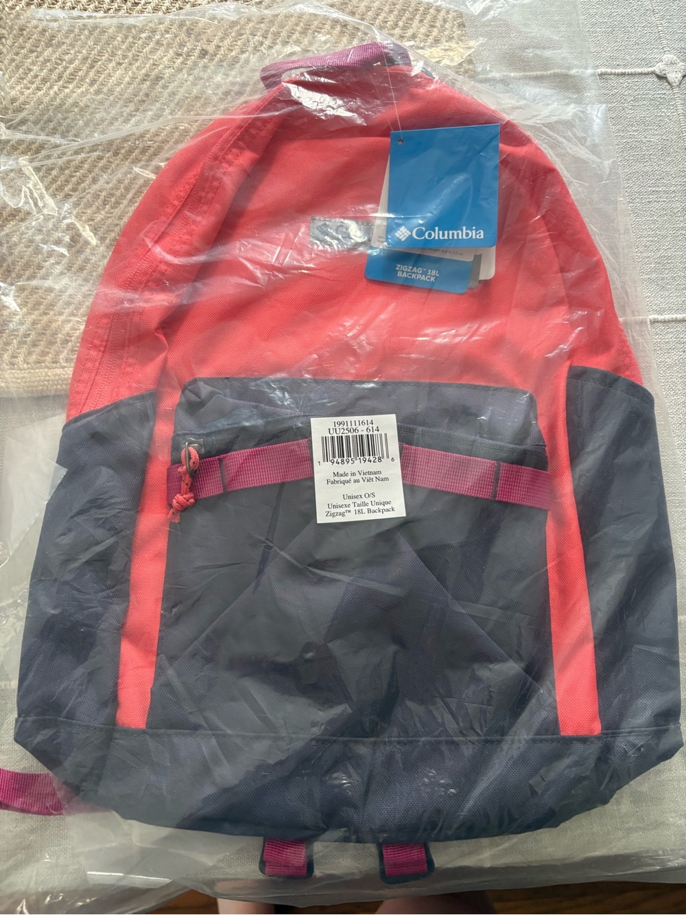 Columbia Coral, Navy & Pink Kids Backpack